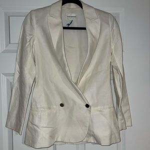 Club Monaco White Linen Blazer